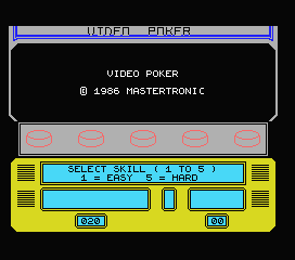 Las Vegas Video Poker screenshot 3 for MSX